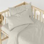 Drap housse HappyFriday Beige 70 x 140 x 14 cm