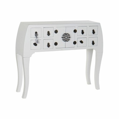 Console DKD Home Decor Fir Silver White MDF Wood 98 x 26 x 80 cm