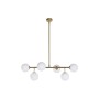 Ceiling Light DKD Home Decor 83 x 36 x 36 cm Crystal Golden Metal White