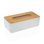 Handkerchief or scarf box Versa Bamboo polypropylene 13,1 x 8,6 x 26,1 cm White