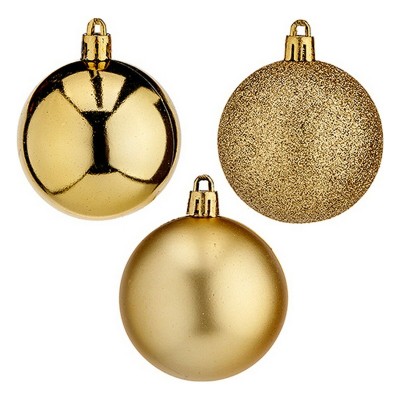 Christmas Bauble 20 Units Ø 6 cm Golden Plastic