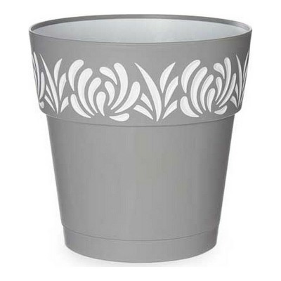 Self-watering flowerpot Stefanplast Gaia Grey White Plastic 25 x 25 x 25	 cm