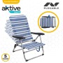 Folding Chair Aktive Mykonos Striped 47 x 85 x 50 cm (4 Units)