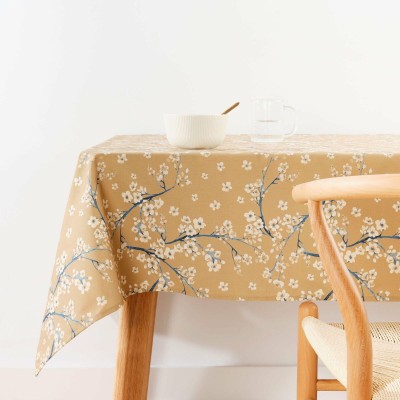 Tablecloth Belum 0120-330 Mustard 100 x 155 cm Flowers