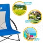 Beach Chair Aktive Blue 50 x 67 x 51 cm (4 Units)