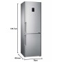 Combined Refrigerator Samsung RB33J3315SA 186 Metallic