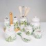 Milk jug and sugar bowl GREENS White Green Stoneware 250 ml 18,5 x 9 x 10 cm