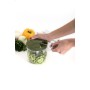 Manual mini chopper with pull cord Quid Naturalia Green Metal 12,5 x 14 cm Manual