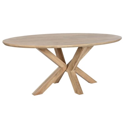 Dining Table Home ESPRIT Natural Mango wood 200 x 100 x 77 cm