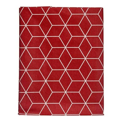 Nappe Kinvara CUBIC-26195-1 Blanc Bordeaux toile