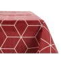 Tablecloth Kinvara CUBIC-26195-1 White Maroon Thin canvas