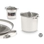 Casserole with glass lid Kinvara 17396 Silver 31 x 25 x 24 cm Induction (4 Units)