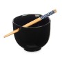 Bol Kinvara B10067A-N Noir Bambou 24 x 10,7 x 13,3 cm Bâtons asiatico/oriental (12 Unités)