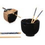 Bol Kinvara B10067A-N Noir Bambou 24 x 10,7 x 13,3 cm Bâtons asiatico/oriental (12 Unités)