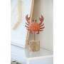 Decorative Figure Home ESPRIT Blue Red Natural Crab 17,5 x 6 x 29 cm (2 Units)
