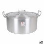 Casserole with lid Aluminium 44 x 39 x 21 cm (2 Units)