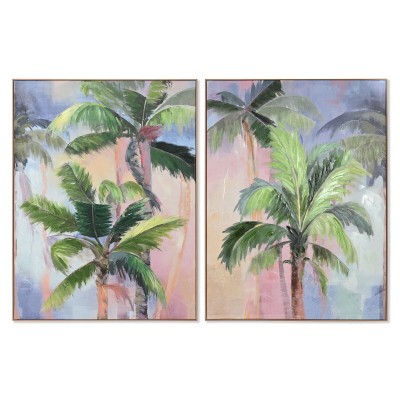 Painting Home ESPRIT Palms Tropical 90 x 3,5 x 120 cm (2 Units)