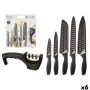 Knife Set Kinvara KT157095 Black Stainless steel polypropylene Knife Sharpener (6 Units)