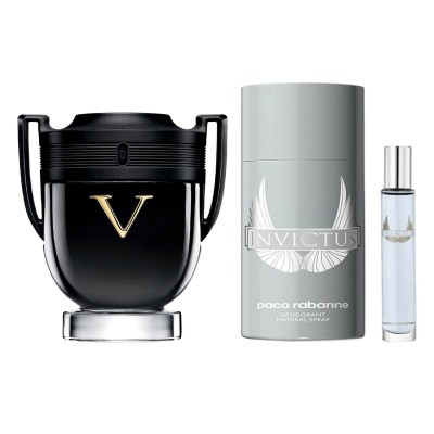 Men's Perfume Set Paco Rabanne INVICTUS EDP