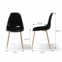 Dining Chair Clody 6 Units Black 47 x 54 x 84 cm