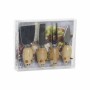 Cheese Knives DKD Home Decor Silver Natural Stainless steel Pinewood
