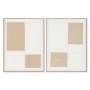 Painting Home ESPRIT White Natural Abstract Scandinavian 60 x 3 x 80 cm (2 Units)