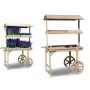 Flowerpot Standt with Wheels Ibergarden WP15014 Wood 121 x 171 x 59 cm