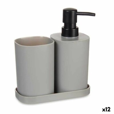 Bath Set Berilo B8108-S3-GREY Black Grey polypropylene (12 Units)