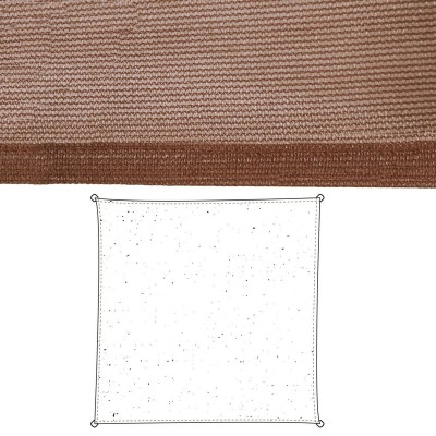 Voiles d'ombrage Vela sombreo Chocolat 5 x 5 m 500 x 500 x 0,5 cm Auvent