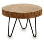 Side table 28 x 28 x 20 cm Brown Steel Paolownia wood (6 Units)