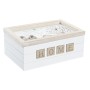 Boîte Décorative DKD Home Decor Blanc Naturel Bois MDF