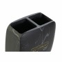 Toothbrush Holder DKD Home Decor Black Marble (10,5 x 6,5 x 10 cm)