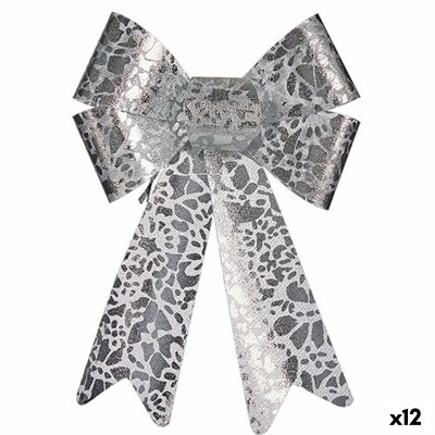 Lasso Krist+ HJ1-12011 Silver PVC Printed 16 x 24 x 4 cm Christmas bauble (12 Units)