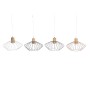 Suspension DKD Home Decor 34 x 34 x 21 cm Argenté Noir Gris Rose Métal Blanc 50 W 60 W Pin