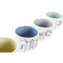 Piece Coffee Cup Set DKD Home Decor Blue Multicolour Metal Dolomite 260 ml