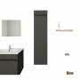 Cupboard Luna Grey 25 x 25 x 120 cm