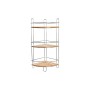 Bathroom Shelves DKD Home Decor Bamboo Aluminium Stainless chrome metal Natural 19,5 x 19,5 x 47 cm