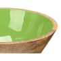 Bol MALI-701 G Vert Émail Bois de manguier 24,3 x 10,5 x 24,3 cm (6 Unités)
