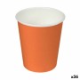 Set de Verres Algon Carton Produits à usage unique Orange 36 Unités (24 Pièces)