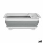 Égouttoir Pliable de Cuisine Blanc Gris polypropylène TPR 37,9 x 29,3 x 12 cm (6 Unités)