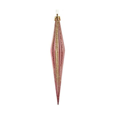 Décorations de Noël Krist+ 00902 Rose Doré PVC 3 x 3 x 18,5 cm Allongé