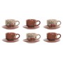 Ensemble de tasses à café Home ESPRIT Jaune Beige Terre cuite Lila Métal Dolomite 180 ml