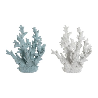 Figurine Décorative Home ESPRIT Bleu Blanc Corail méditerranéen 21,5 x 18 x 21,5 cm