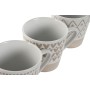Ensemble de tasses à café Home ESPRIT Blanc Beige Grès 180 ml