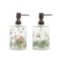 Soap Dispenser DKD Home Decor Tropical Crystal Multicolour ABS (10 x 8 x 17 cm) (2 Units)