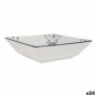 Snack Bowl La Mediterránea Rosetta Porcelain 18 x 18 x 5 cm (24 Units)