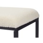 Banc Gift Decor TR23063-1 Blanc Métal Tissu 81 x 42 x 38 cm