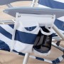 Chaise de Plage Aktive Bleu Blanc 50 x 76 x 45 cm (2 Unités)