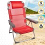 Chaise Pliante avec Repose-Tête Aktive Menorca Rouge 48 x 90 x 60 cm (2 Unités)