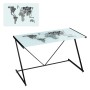 Table d'appoint COUNTRIES WORLD Blanc Noir mat 120 x 60 x 75 cm